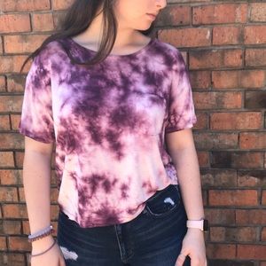 purple tie die shirt